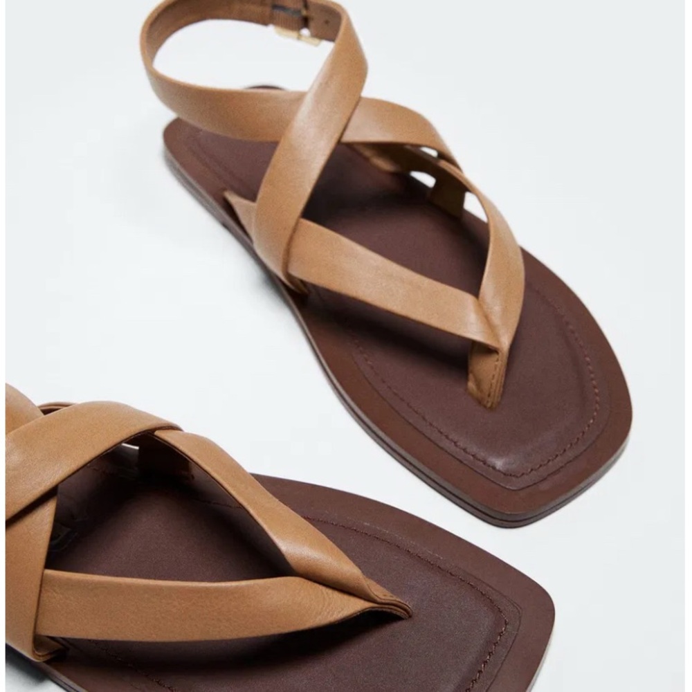 Stylish Tan Leather Sandals